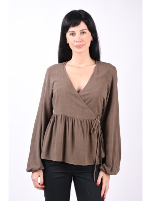Bluza Dama Selected Slframi Wrap Morel